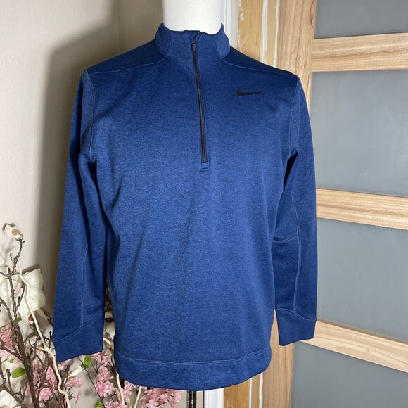 Nike Golf Tour Quarter Zip Sweater Men’s M Navy Blue Pullover Athletic - Picture 1 of 9